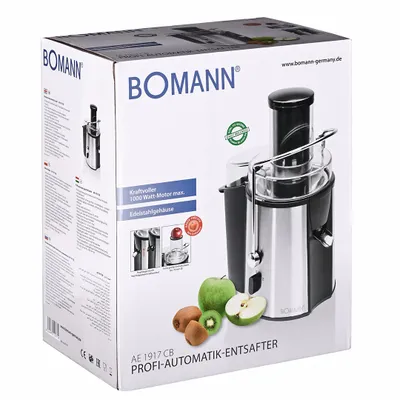 Shtrydhëse frutash Bomann AE 1917, centrifugale, çelik inox, e zezë metalike - 10