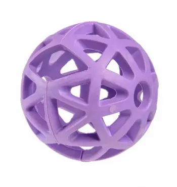 Lodër top për qen SPIDERWEB BALL MED, gomë natyrale, Ø9 cm, shumëngjyrëshe