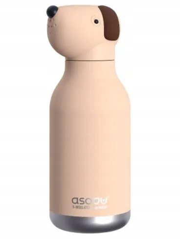 Shishe uji Asobu Bestie Bottle, inox e izoluar, 470ml, bezhë - 1