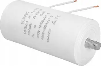 Kondensator motorik Albco, 35µF, 450VAC, i bardhë