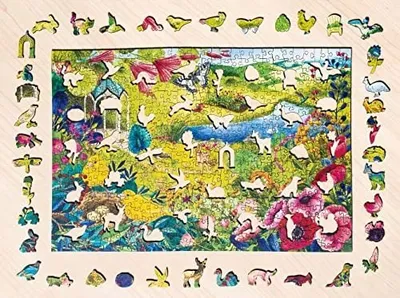 Puzzle druri Ravensburger Nature Garden, dizajn kopsht, shumëngjyrësh - 5