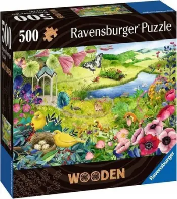 Puzzle druri Ravensburger Nature Garden, dizajn kopsht, shumëngjyrësh