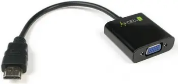 Përshtatës AV Techly, HDMI në D-Sub (VGA), i zi