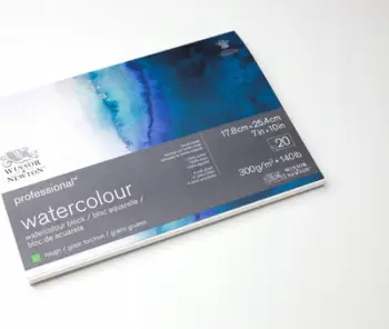 Bllok akvareli Winsor Newton Professional, 23x31cm, 300g, i bardhë