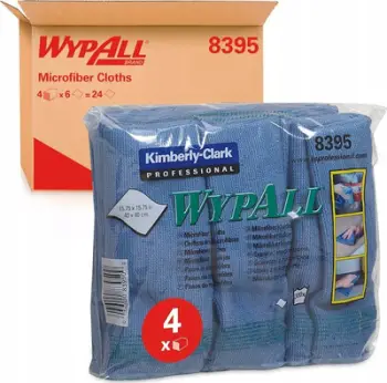 Leckë mikrofibër Kimberly Clark WypAll 8395, 40 x 40 cm, 24 copë, blu