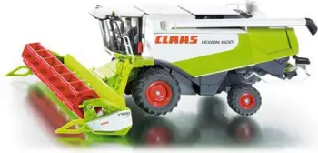 Lodër kombajnë Siku Claas Lexion 600, diecast, shkalla 1:50, jeshile dhe gri