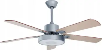 Ventilator tavani me dritë HOBBLE, me telekomandë, 4 fletë, gri e hapur
