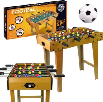 Lojë futbolli tavoline No Name, për fëmijë, me këmbë, dru natyral