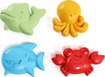 Set kallëpash rëre No Name Sea Animals, 4 copë, për fëmijë, shumëngjyrësh