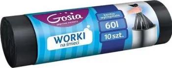 Thasë plehrash Gosia LDPE, 60L, 10 copë, të zinj