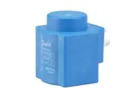 Spirë solenoidi Danfoss 018F7358, 24V 50Hz 10W, për valvula tipi B, blu