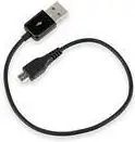 Kabllo Ansmann USB-A - microUSB, e zezë