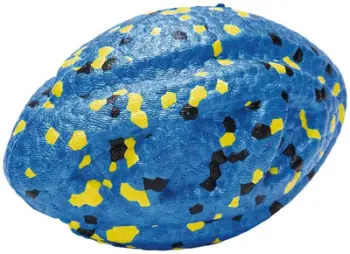 Lodër për qen Beeztees Fetch Rugbyball, 13 x 7.5 cm, lundruese, blu shumëngjyrëshe