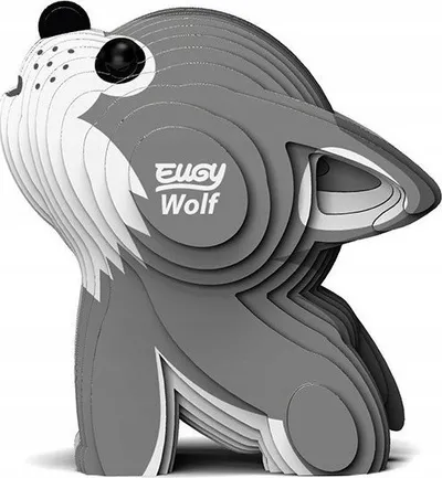 Puzzle 3D Safari Ltd EUGY Wolf, lodër edukative, prej materiali biodegradueshëm, shumëngjyrësh - 2