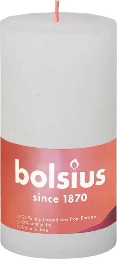 Qirinj shtyllë Bolsius Shine, 130x68mm, set 6 copë, të bardhë - 2