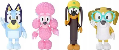 Set figurash Bluey Friends, 4 copë, për fëmijë 3+, shumëngjyrësh - 1