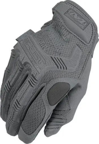 Doreza taktike Mechanix Wear M-Pact, pëllëmbë lëkurë sintetike, me gisht të plotë, gri