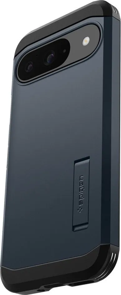 Mbështjellës telefoni Spigen Tough Armor për Pixel 9 Pixel 9 Pro, me kickstand, mbrojtje ushtarake, gri metalike - 4