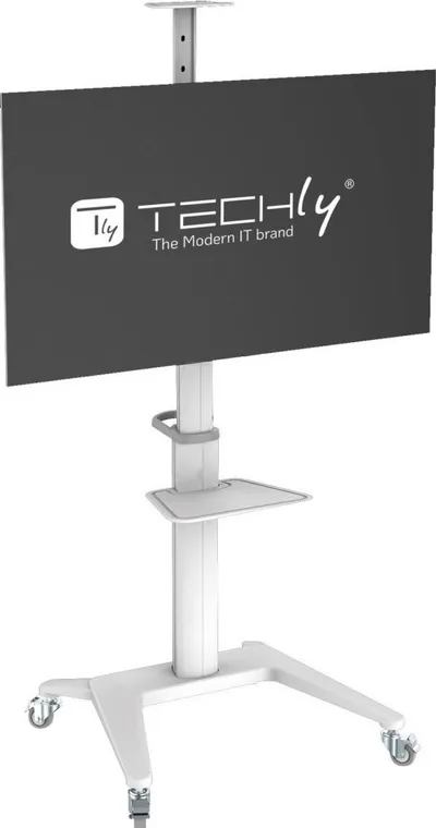 Karrocë dyshemeje për TV Techly ICA-TR48W, 37"-70", alumini, e bardhë - 4
