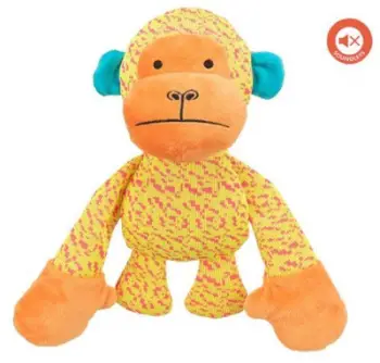 Lodër pelushi për qen Trixie Monkey, 27cm, përkëdhelëse, portokalli