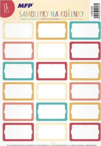 Stickers etiketa për erëza, 18 copë, 15.4x22.5cm, të bardha