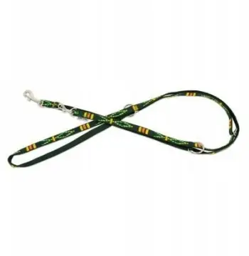 Lidhëse e rregullueshme për qen BarryKing, polipropilen 16mm, 220cm, jeshile me model etnik