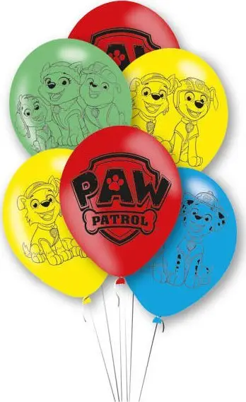 Balona dekorative Paw Patrol Latex 4 Sided 2022, set, shumëngjyrëshe
