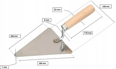 Llakmues trekëndësh Kotarbau 11104489, inox, 180 mm - 2