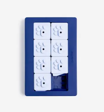 Lodër interaktive për qen Pawzler Louvre, me slajderë, 6 ndarje, blu e bardhë