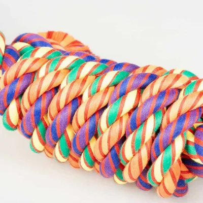 Lodër qenesh Duvoplus Cotton Rope, 2 nyje, pambuk, shumëngjyrëshe - 3