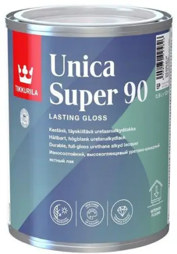 Llak druri Tikkurila Unica Super 90, 1L, me shkëlqim të lartë, transparent