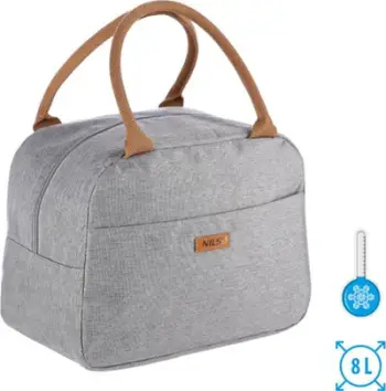 Çantë termike Nils Thermal Beach Picnic Lunch Bag, 8L, izolim termik, gri