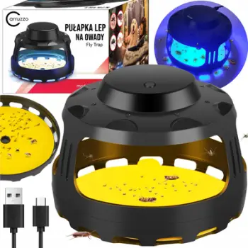 Kurth elektrik kundër insekteve Carruzzo Fly Trap, LED me ngjitës, me USB, i zi