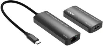 Adapter USB C në HDMI Microconnect Extender Via, video cilësi e lartë, dizajn kompakt, i zi