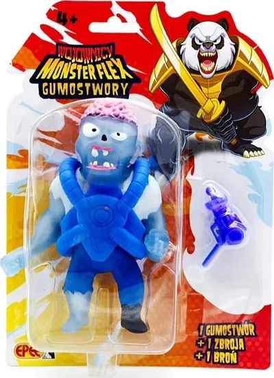 Figurë lodër Epee Monsterflex Warriors Space Zombie, super elastike, me armë lodër, blu - 2