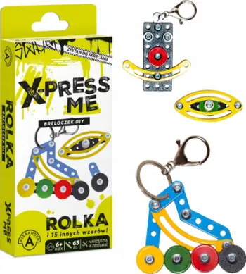 Set kreativ për varëse çelësash X PRESS ME DIY Keychain Roller, 63 copë, shumëngjyrësh