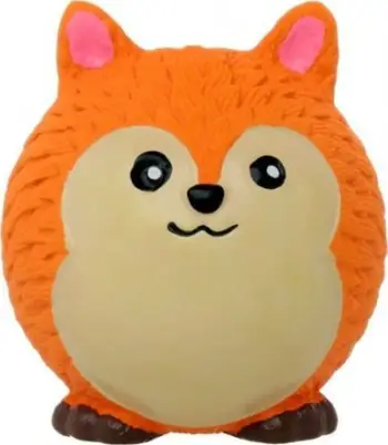 Lodër për qen FOX BALL, top lateksi, 8.5cm, portokalli