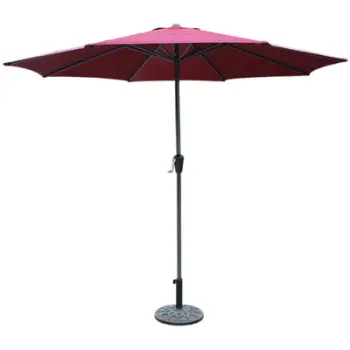 Çadër kopshti Heinner STUD006, Ø270 cm, bazë e përfshirë, e kuqe