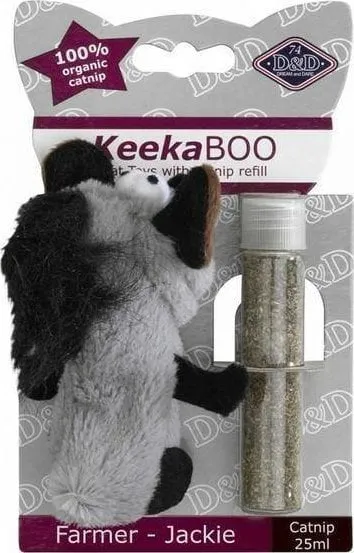 Lodër pelushi për mace D&D Keekaboo Farmer Jackie, me catnip, e hirtë - 1
