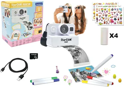 Kamerë digjitale për fëmijë Lexibook Instant Starcam, 1.3MP, 32GB, blu - 3