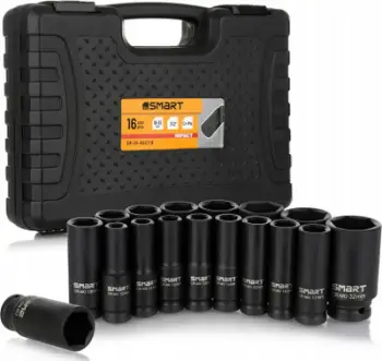 Set dado goditëse të gjata SMART365, 1/2", 16 copa, në kuti plastike