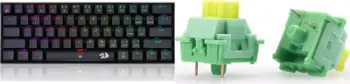 Tastierë mekanike Redragon K630 Dragonborn, 60%, RGB, me keycaps A113 QT Bullet, e zezë