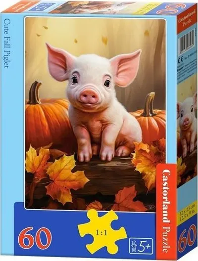 Puzzle Castorland Sweet Autumn Piglet, 60 pjesë, shumëngjyrësh - 2