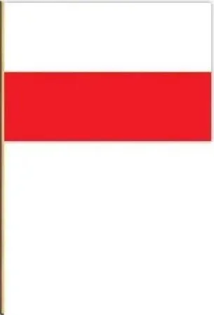 Set flamujsh Polonia, 20 copë, dizajn klasik, të bardhë kuqe - 1
