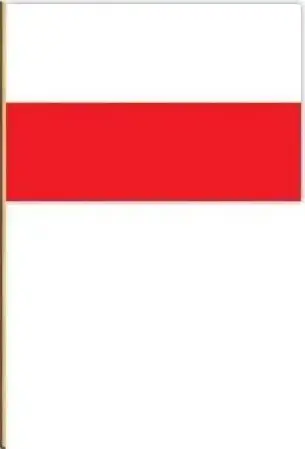 Set flamujsh Polonia, 20 copë, dizajn klasik, të bardhë kuqe