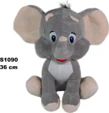 Lodër pelushi Sun-Day Elephant 1090, 36cm, elefant ulur, gri
