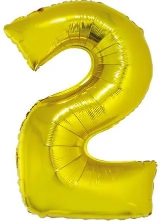 Balon GoDan Foil "2", 85cm, i artë - 1
