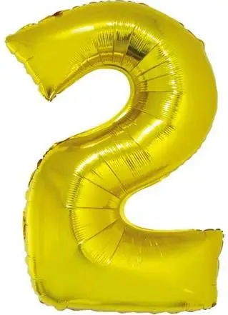 Balon GoDan Foil "2", 85cm, i artë