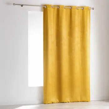 Perde blackout Douceur D'intérieur Opacia, poliestër, 240x140 cm, e verdhë
