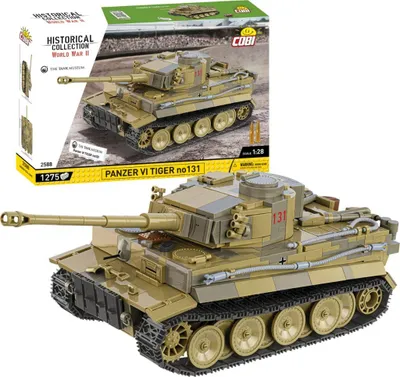 Set ndërtimi COBI PzKpfw VI Tiger 131 2588, shkallë 1:28, mbi 1000 pjesë, shumëngjyrësh - 2
